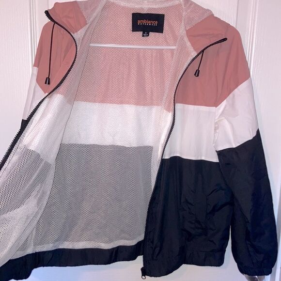 Ambiance Outerwear Color Block Windbreaker - Picture 5 of 7
